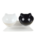 Cat Double Bowl Haustier-Feeder Nonrutschkatze transparente Schalen Haustiernahrung Schalen für Katzen und kleine Hunde Haustier Vorräte